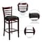 Flash Furniture Ladder Back Mahogany Wood Restaurant Barstool, Black Vinyl Seat, PK2 2-XU-DGW0005BARLAD-MAH-BLKV-GG - alternate 4